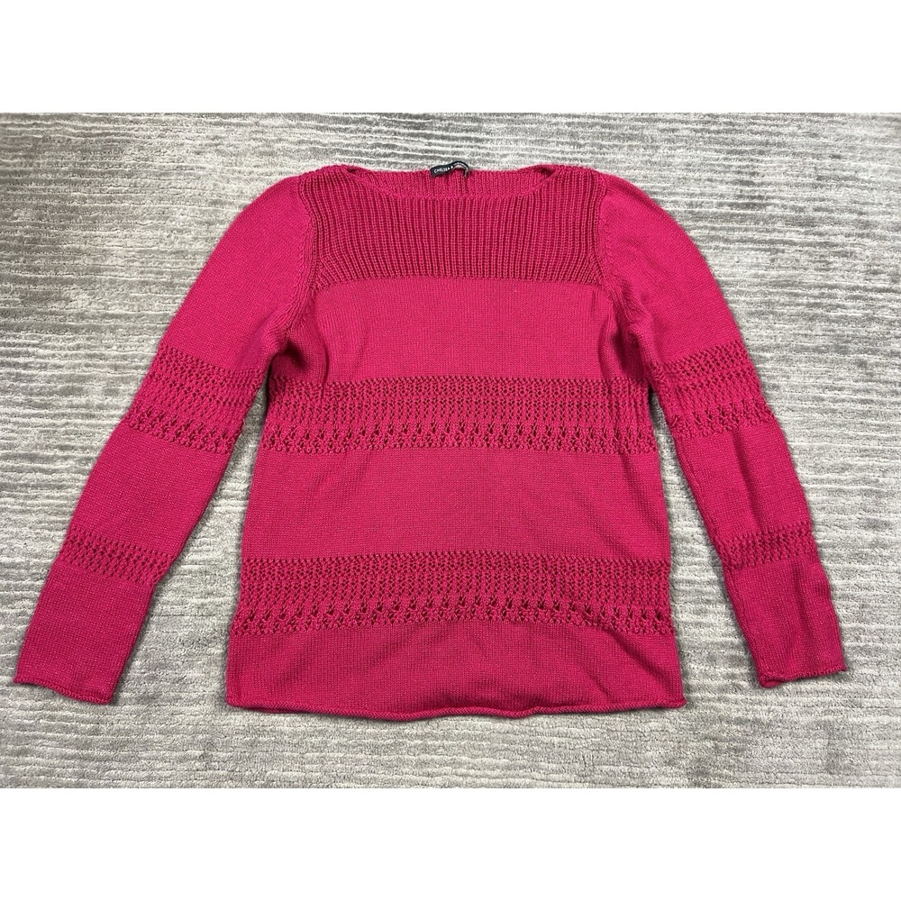 Chelsea & Theodore Sweater Womens Small Pink Long Sleeve Knit
